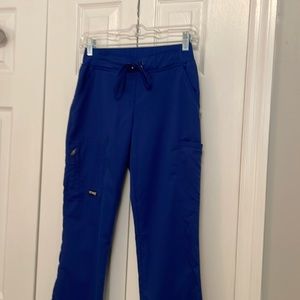 Grey’s Anatomy drawstring scrub pant. XXS petite. Galaxy blue. EUC
